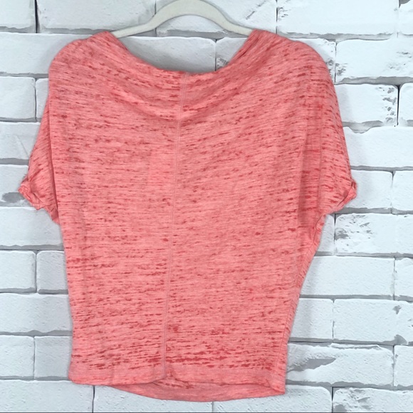 Free People Astrid Convertible Neck T-Shirt Red XS - Picture 4 of 7